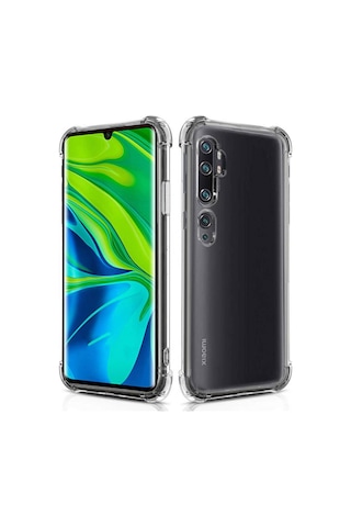Xiaomi Mi Note 10 Pro Uyumlu Darbeye Dayanıklı Köşe Korumalı Kılıf Anti Şok Şeffaf Kapak Antı026 Şeffaf