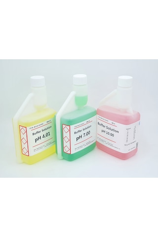 Ph Kalibrasyon Sıvıları,3 Lü Set,Ph 4,7,10 - 500 Er Ml.