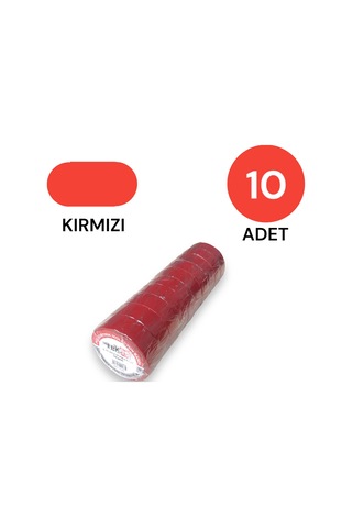Tek-iş Izole Bant Elektrik Bandı Kırmızı 10 Adet