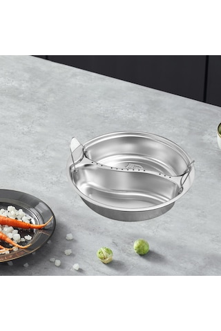 Homyl Paslanmaz Çelik Vapur Sepeti Ocak Sebze Vapuru 19.8x4.2cm