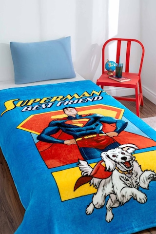 Özdilek Superman Friends Lisanslı Tek Kişilik Çocuk Battaniyesi 150x200 Cm Renksiz