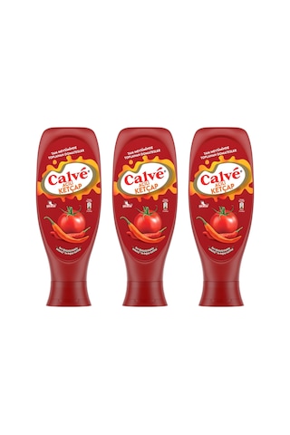 Calve Ketçap Acılı 610 Gr X 3 Adet