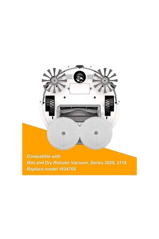 Konesam Bissell 2859/3115 Serisi İçin Mikrofiber Mop Yedek Pad, 6 Adet, Ahşap/seramik/zemin Temizliği, 13cm Beyaz