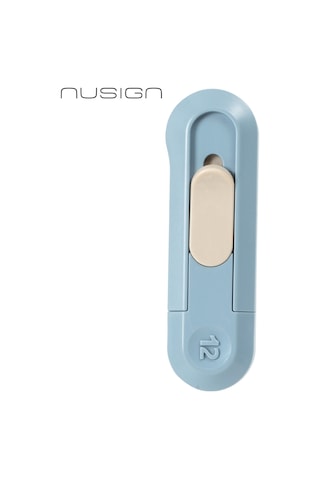 Nusıgn Mini Kesici Bıçak Otomatik Geri Çekmeli Güvenli Maket Bıçağı Mavi