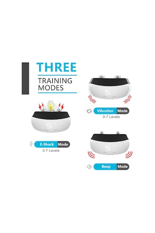 Köpek Havlama Tasması Şarj Edilebilir Havlama Önleyici Eğitim Tasması Eğitmeni Tüm Köpek Irkları İçi-beyaz