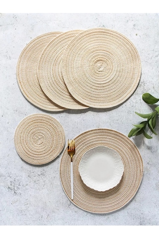 Home Balance Yuvarlak Masa Kılıkçılığı Servis Peçeteleri 243834427 Siyah