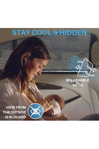 2 Adet Oto Yan Cam Güneşlik Perde Araç Güneşlik Araba Güneşlik Pe