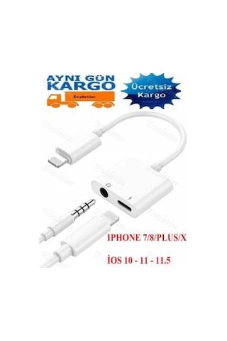 Apple Uyumlu iPhone 8 9 X Xr 11 Max Plus 4420P To 3.5Mm Kulaklık Şarj Çevirici
