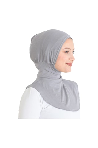 Modish Group Kadın Boyunluklu Hijab Tesettür Pratik Spor Bone - Sarı Gri