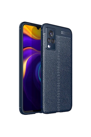 Vivo V21 Kılıf Zore Niss Silikon Kapak Lacivert