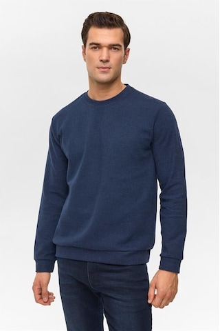 SÜVARİ Lacivert Regular Düz Bisiklet Yaka Sweatshirt Lacivert