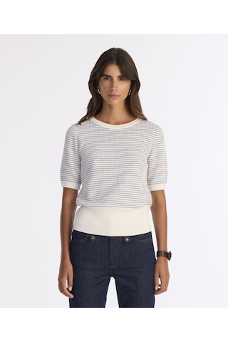 Yargıcı Regular Bisiklet Yaka Kısa Kol Kazak 25kktr2020x 037 Ekru