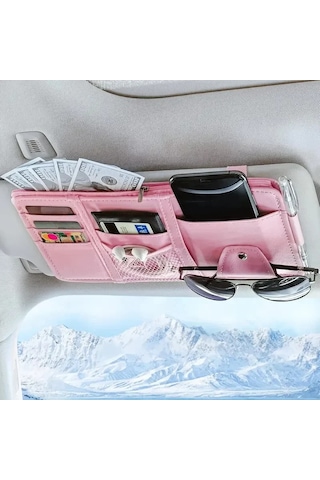 Araba Visor Organizatör Araba Visor Güneş Gözlüğü Tutucu Visor Aksesuarları Kamyonlar Için 1pc Pınk