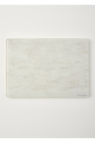 Bella Maison Marbella Cam Kesme Tahtası Ekru (35x25 cm)