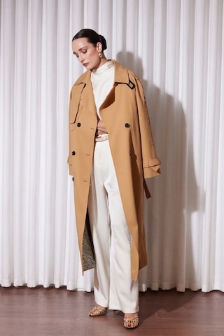 Missemramiss Rose Astar Detaylı Trençkot 5343 Camel
