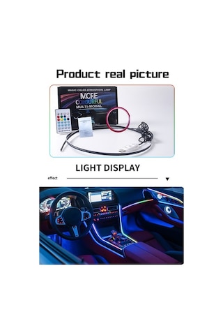 Dancemonkey Yüksek Kalite Akıllı Araç Işıkları: Uzaktan Kumanda, 210 Işık Modu, Dıy Müzik, Usb Aksesuar, Çok Renkli Çok Renkli