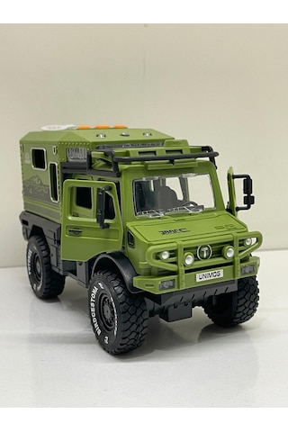 Scowetto Sürtmeli Işıklı Müzikli Off Road Karavan Açılabilir Kapılar 18 Cm Müzikli Of Road Karavan - Haki