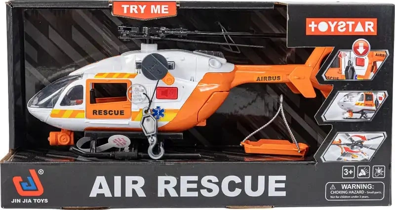 Sesli Işıklı Çek Bırak Kurtarma Helikopteri Çok Renkli