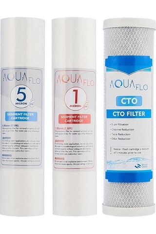 Mil Su Açık Kasa Su Arıtma Cihazı Filtresi 3Lü Ön Filtre Seti