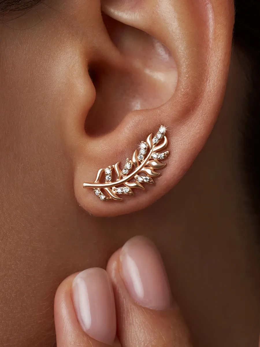 Marıola 925 Ayar Gümüşten Altın Kaplama Küpe Kafşlar 86954593 Altın