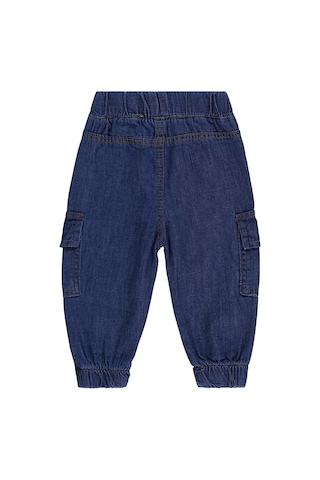 Civil Baby Kargo Cepli İnce Kot 6-18 Ay Pantolon - Mavi Koyu Mavi