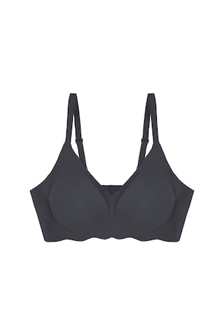 Balensiz Lazer Dikişsiz Görünmez Çıkarılabilir Pedli Sütyen Siyah