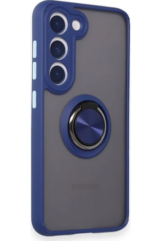 Cosmotex Newface Samsung Galaxy Uyumlu M15 Kılıf Montreal Yüzüklü Silikon Kapak - Lacivert