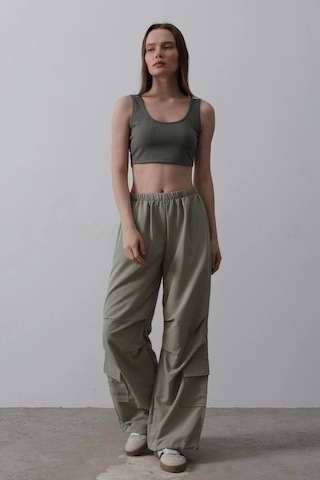 Defymoda Paraşüt Cargo Pantolon - Haki Haki