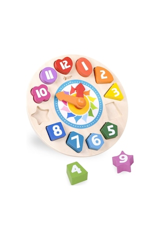 Classic World Ahşap Saat Ve Şekiller Tik Tak 1 Adet