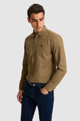 U.s. Polo Assn. Erkek Haki Gömlek Basic 50324708-vr027