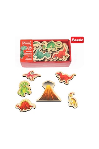 Rossie Mıknatıslı Ahşap Dinozorlar