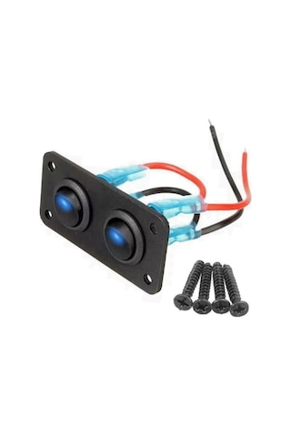 Shuıvan On-off Anahtarlı Switch Panel 2'li Mavi Işık-1037
