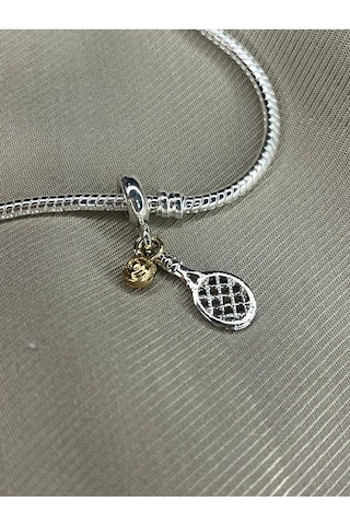 Tenis Raketi Charm Gümüş Kaplama