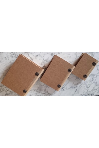 Hobi Adn Kitap Kutu 3'lü Set Ahşap Mdf Ham Ankara Siteler Ürünü El Yapım