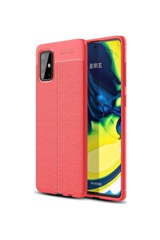 Galaxy A51 Kılıf Zore Niss Deri Desenli Silikon Kılıf