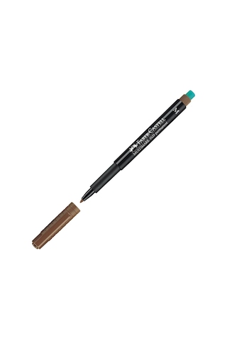 Faber-castell Permanent Asetat Ve Cam Kalemi S Uç 0.4 Mm Kahverengi - 10 Adet Toptan Paket