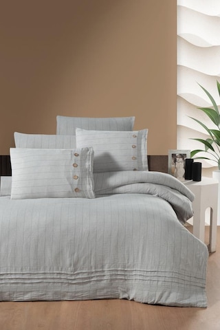 Linen Çift Kişilik Nevresim Takımı Gri Gri