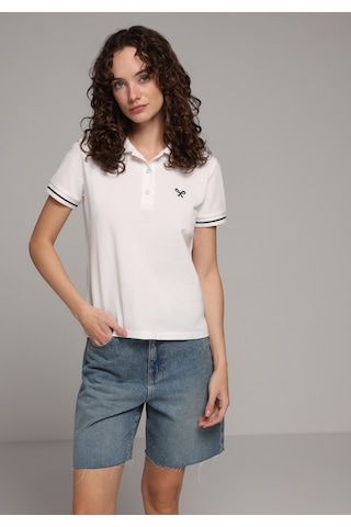 Colin's Colins Regular Fit Polo Yaka Nakışlı Kadın Beyaz Kısa Kol Tişört Cl1080075 Q1.v2 Ofw