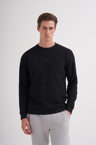 Cazador 51520 Erkek Bisiklet Yaka Sweatshirt Siyah