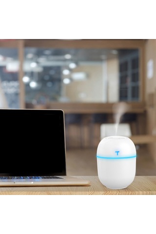 Honmex Portatif Mini Nemlendirici, Usb İle Çalışır, 220ml Hacim, 360 均匀 Nemleme, Otomatik Kapatma, Led Işık, Aromaterapi Uyumlu Pembe