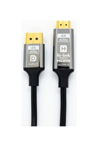 Hi-link 4k 60hz Displayport To Hdmı Kablo - Dp Giriş Hdmı Çıkış Görüntü Aktarıcı 1.8 Metre Aliminyum