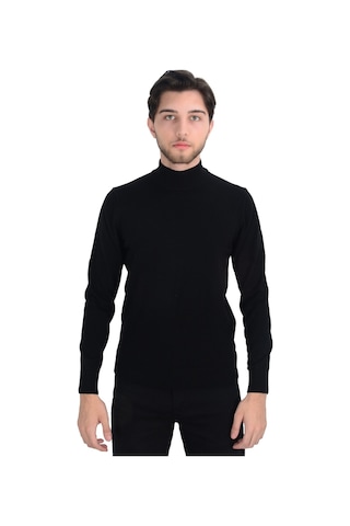 Cengiz İnler Yarım Balıkçı Düz Slim Erkek Triko