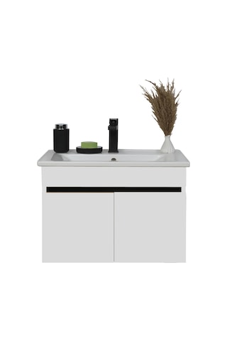 Yıldız Lavabolu Asma Alt Dolap Beyaz 80X44X48 Cm Beyaz