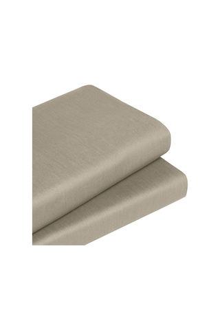Linestyle Çift Kişilik %100 Pamuk Saten Lastikli Çarşaf 160x200+35 Cm Bej