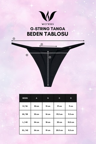 Wcreas Kadın İpli Tanga, Pamuklu Yumuşak Kumaş G-string Tanga 5'li Paket Karışık Karışık
