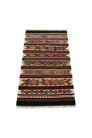 Kilim Antik El Dokuma Nadir Otantik Aydın Çine Yün Kilimi 0161 - Yeni - Çok Renkli