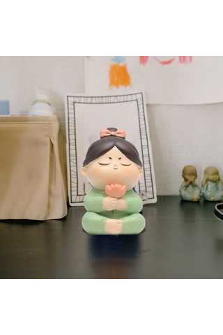 Opulentliving Suntek Reçine Kız Heykeli, Ev Dekorasyonu, Küçük, Ofis Ve Araba İçin Küçük