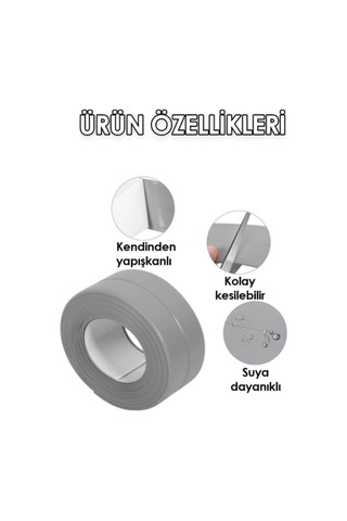 3.2 Mt Su Sızdırmaz Geçirmez Bant Lavabo Küvet Tezgah Kenar Bandı Banyo Mutfak Pencere Yalıtım Bandı