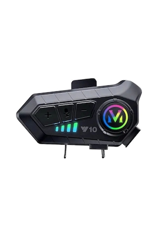 Kask Kulaklık Y10 İntercom Rgb Işıklı Motosiklet Otomotik Cevaplama