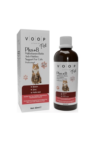 Voop Pet Plus +b For Cats Tüy Dökülmesi Engelleyici 50 ML